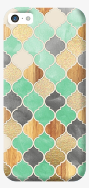 Moroccon Pattern Iphone 5c Case - Rose Gold Silver Pattern #1747100