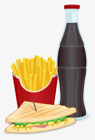 It Is Difficult To Avoid Fast Food And Parties - Sandwich And Fries Clipart #1747156