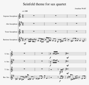 Seinfeld Theme For Sax Quartet Sheet Music Composed - Devil Went Down To Georgia Alto Saxophone #1747391