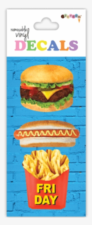 Junk Food Decals Small - Iscream Snack Shack Cheeseburger Shaped Lined-page #1747458