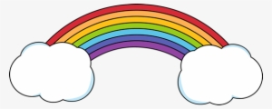 Colorful Rainbow And Clouds Clip Art - Rainbow And Clouds Clipart #1747516