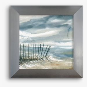 Coastal Watercolor ~ Fence - East Urban Home Subtle Mist I Painting Print On Wrapped #1748670