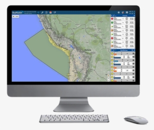 Computer With A Map On The Screen - Computer #1749180