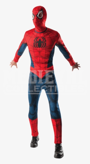 Adult Spider-man Costume And Mask - Spiderman Muscle Chest Mens Costume #1749846 Adult Spider-man Costume And Mask - Spiderman Muscle Chest Mens Costume #1749846