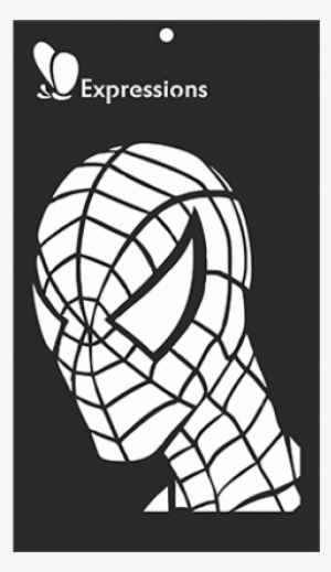 Expressions Craft Stencils Spiderman Mask - Spiderman Drawing Easy Arts #1750215