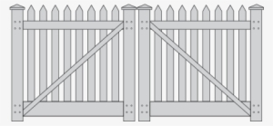 Double Gate - Picket Fence #1750448