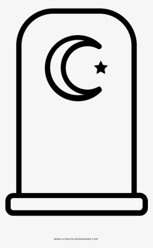 Blank Tombstone Coloring Page & Complete Guide Example - Drawing #1750644