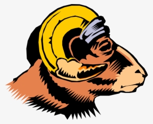 Vector Illustration Of Domestic Goat Head With Pencil #1751254 Vector Illustration Of Domestic Goat Head With Pencil #1751254