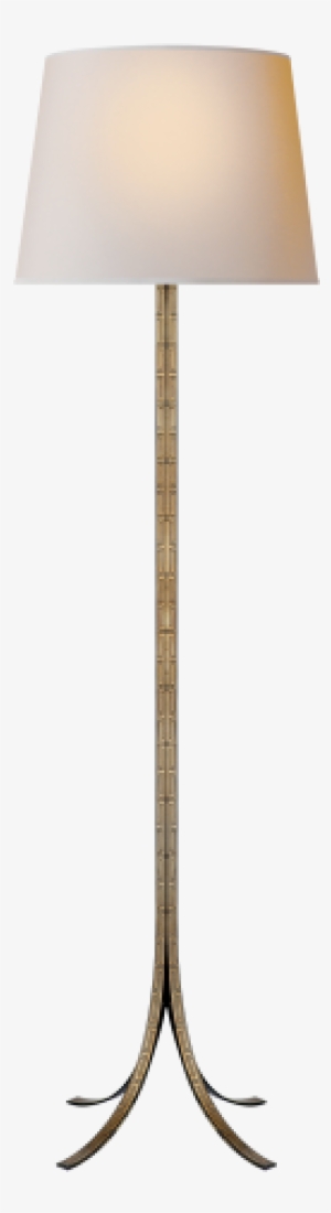 Makis Floor Lamp In Hand-painted Greek Key Tole With - Lampshade #1753143