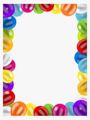 Jpg Black And White Stock Birthday Clip Art Balloons - Balloon Photo Frame Png #1753163