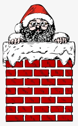 This Free Icons Png Design Of Santa In A Chimney #1753289