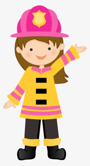 Bombeiros E Polícia - Girl Firefighter Clipart #1753474