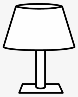 Lamp Clipart Floor Lamp - Table Lamp Black And White #1753598