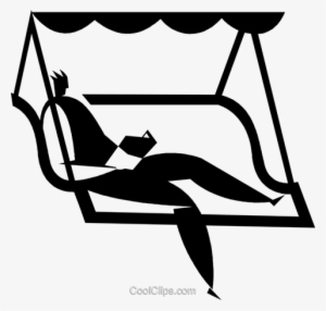 Person Relaxing On A Swing Chair Royalty Free Vector - Illustration #1755769