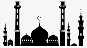 Silhouette Mosquée Clipart Mosque Clip Art - Eid Mubarak Masjid Png #1757016