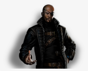 Nick Fury Portrait Art - Leather Jacket #1758478