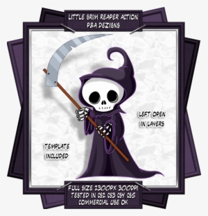 Everyone Loves A Little Grim Reaper, With His Cute - Cute Cartoon Grim Reaper #1758949