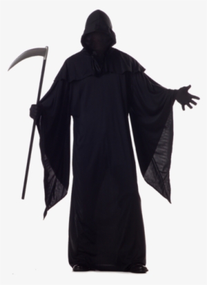 Bring Fear To Halloween With The Scary Adult Grim Reaper - Black Grim Reaper Costume #1759098