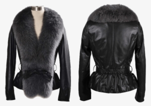 Free Png Fur Lined Leather Jacket Png Images Transparent - Leather Jacket With Fur Women #1759277