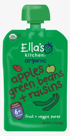 Apples Green Beans Raisins - Ella's Kitchen Pears Peas Broccoli #1759296