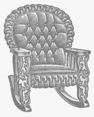 Antique Graphic 1911 Leather Rocking Chair Image - Furniture #1759317