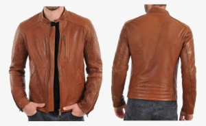 Motorcycle Leather Jacket Png Image - Brown Leather Jacket Men Motorcycle #1759322