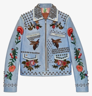 Zayn Malik On The Cover Of Dazed - Gucci Embroidered Leather Biker Jacket #1759559
