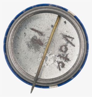 Blue Over Red Lines Vote Button Back Art Button Museum - Wall Clock #1760494