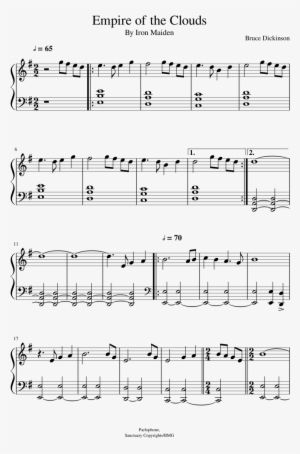 Empire Of The Sheet - Empire Of The Clouds Iron Maiden Piano #1760602