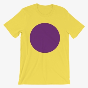 Yellow With Purple Circle Shape Unisex T-shirt - Two Samurai - Ultra Soft Shirt, 25 Colors #1760849