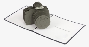 Slr Camera With Picture Frame - Camera Pop Up Card Template #1760856