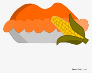Thanksgiving Pumpkin Pie And Corn Clip Art - Pumpkin Pie #1761231