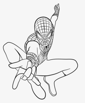 Spiderman Line Art - Coloring Book #1762014