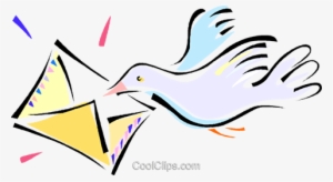 Carrier Pigeon With Mail Envelope Royalty Free Vector - Pombo Com Carta Png #1762399