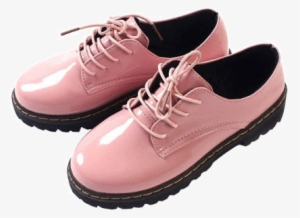 Clip Itgirl Shop Gloss Pink Laceup Flat Oxford - Pink Aesthetic Clothes Png #1762595