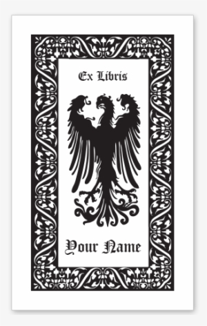 Displayed Falcon Bookplate • Ex Libris Your Name • - Your Name #1762767