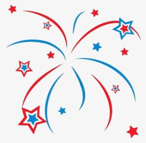 Red White And Blue Firework Clipart Transparent #1762827