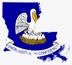 Flag-map Of Louisiana - Louisiana State Flag #1762887