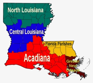 Louisiana Regions Map #1762893