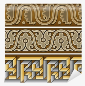 Abstract Vector Seamless Old-styled Ornate Border Wall - Motif #1763363