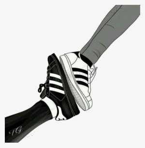Sticker Tumblr Hipster - Adidas Shoes Drawing #1763446