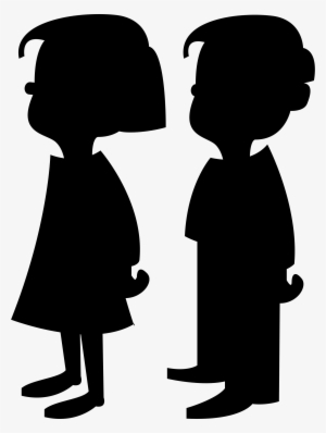 Big Image - Boy And Girl Clipart Silhouette Png #1764609