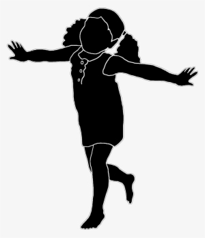 Children Playing Silhouette Png Download - Girl Shape #1764690