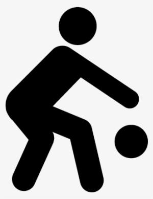 Basketball Player Silhouette With The Ball Vector - Basketball Player Silhouette #1764995