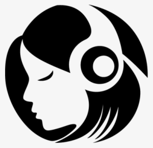 Silhouette Stickers Kamos Sticker - Girl With Headphones Silhouette #1765242