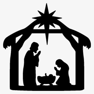 Nativity Star Silhouette Png - Religious Christmas Cards, Manger ...