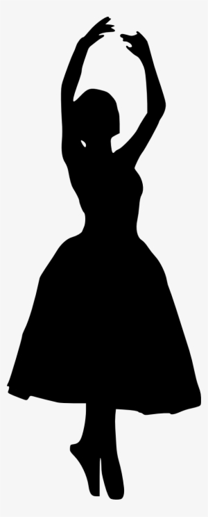 20 Ballerina Silhouette - Black And White Superhero Cartoon #1765544