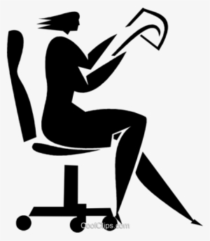 Businesswoman Sitting In A Chair Royalty Free Vector - Illustration #1765696