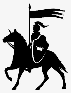 Horse Clipart Swimming - Knight Black Silhouette #1765818 Horse Clipart Swimming - Knight Black Silhouette #1765818