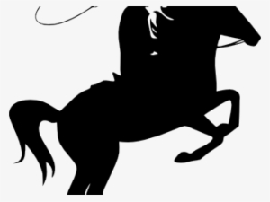 Cowboy Silhouette - Horse Roping Clip Art #1766082